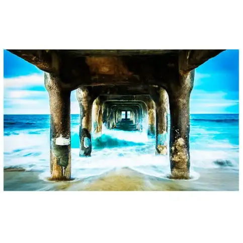 Billigare Plexitavla Dreamy Pier Sunset 120x80 cm